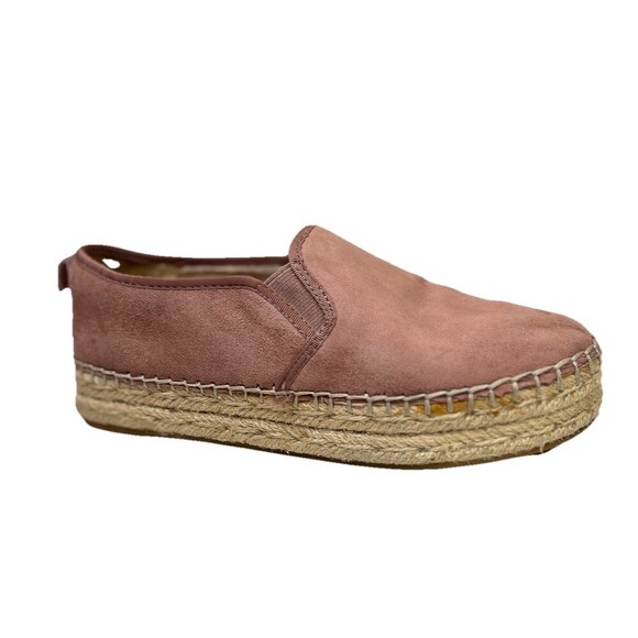 Sam Edelman Carrin Suede Platform Espadrilles Shoes Pink Women Size 8M Slip On - Picture 2 of 7